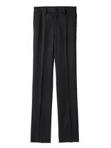 sp.0001AW25-black プレーンフロントスラックス The Black-and-White