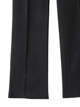 sp.0001AW25-black プレーンフロントスラックス The Black-and-White