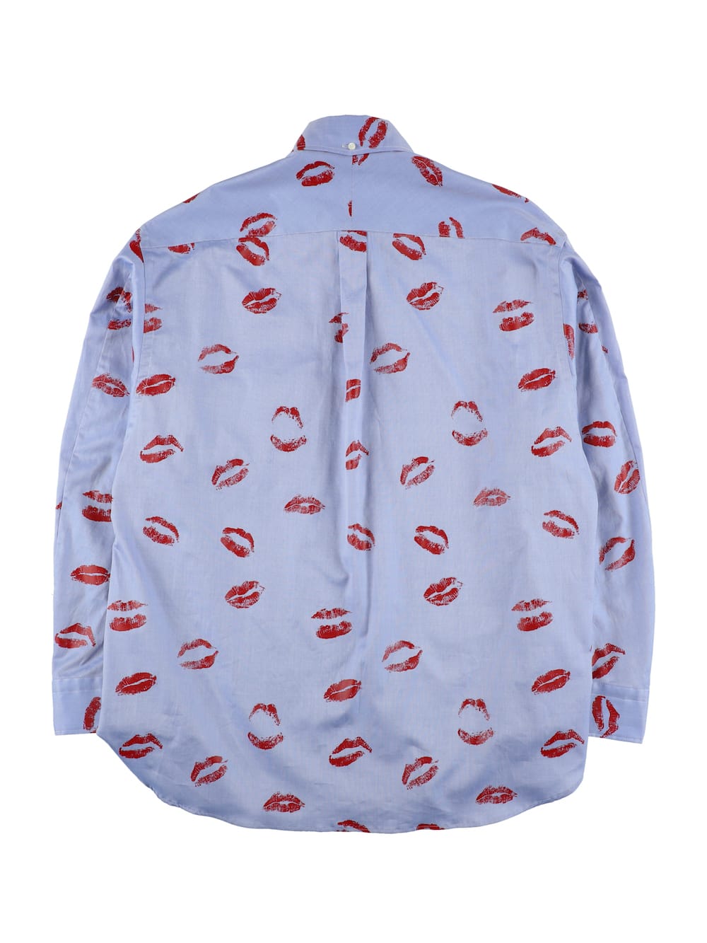 back gusset sleeve botton down shirt.(lip patterne)