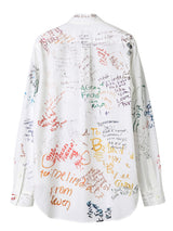 ss.0002AW25-white(graduate print) レギュラーカラーシャツ The Black