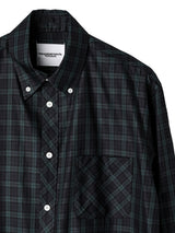 ss.0007AW25-green check ボタンダウンカラーシャツ The Black-and