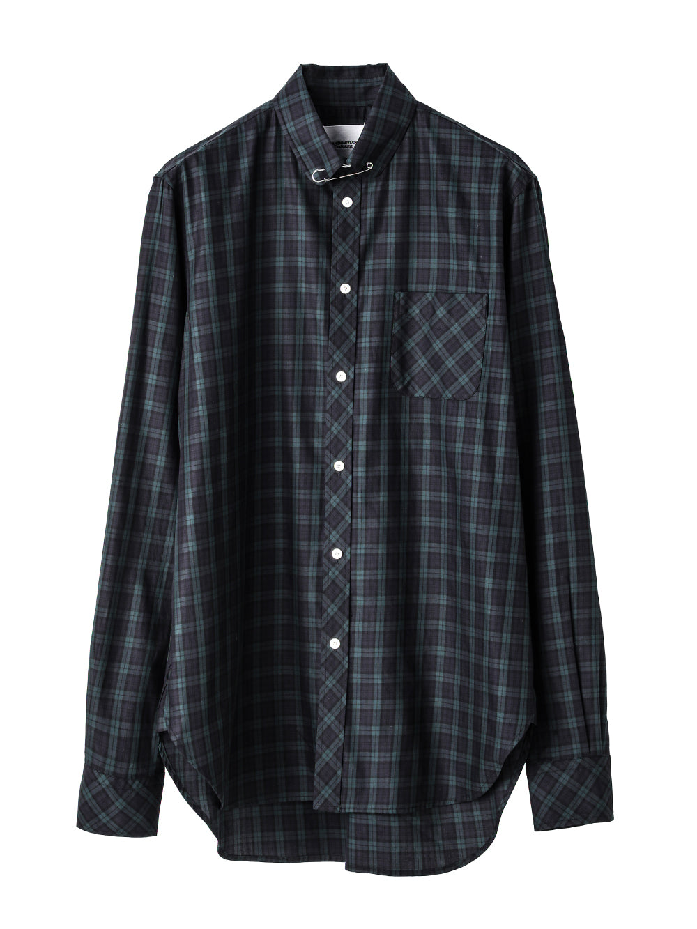 ピンホールラウンドカラーシャツ