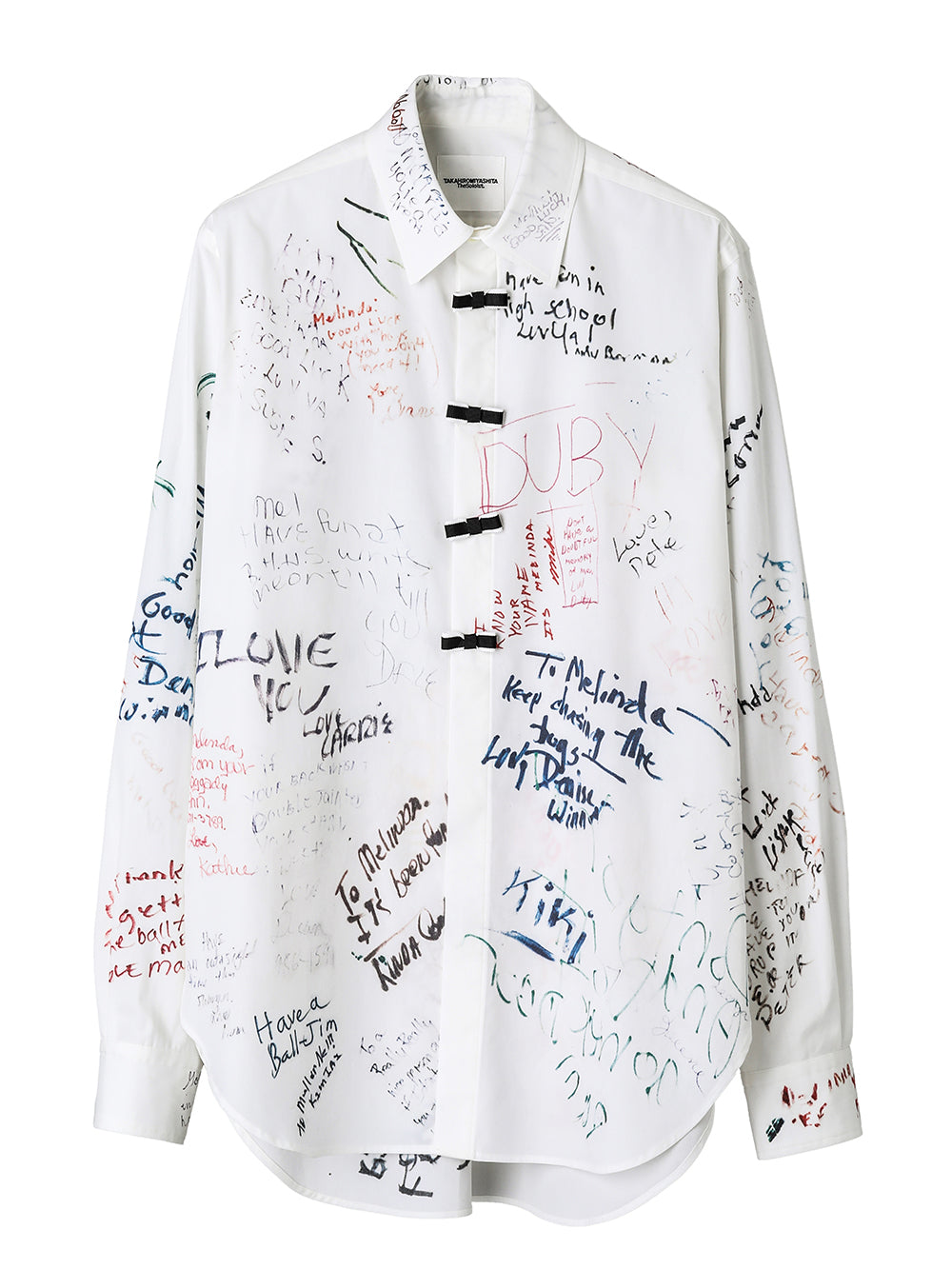 flyfront ribbon shirt.