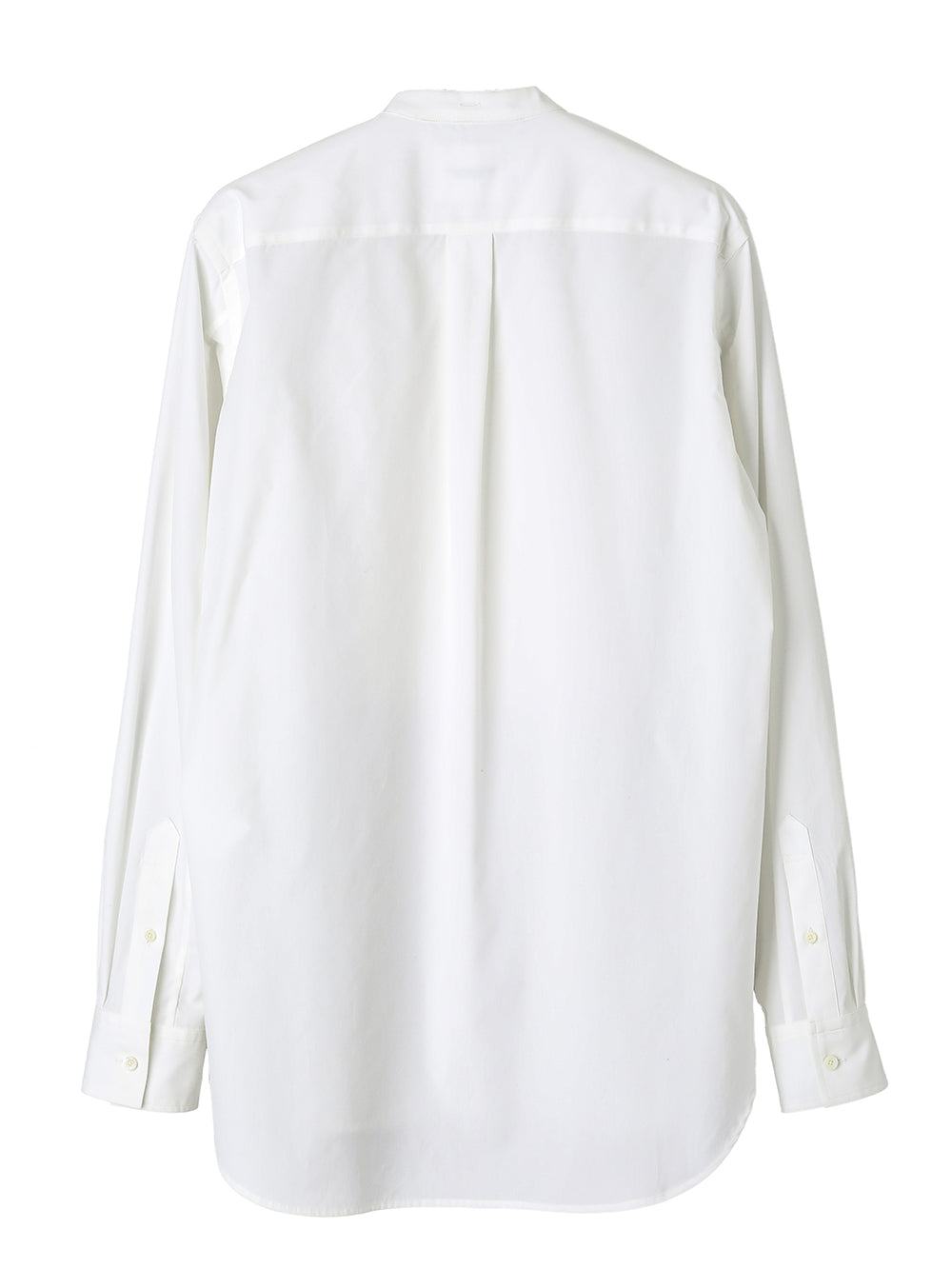 band collar pin tuck shirt.