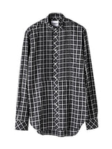 ss.0019AW25-black check ウィングカラーピンタックシャツ The Black