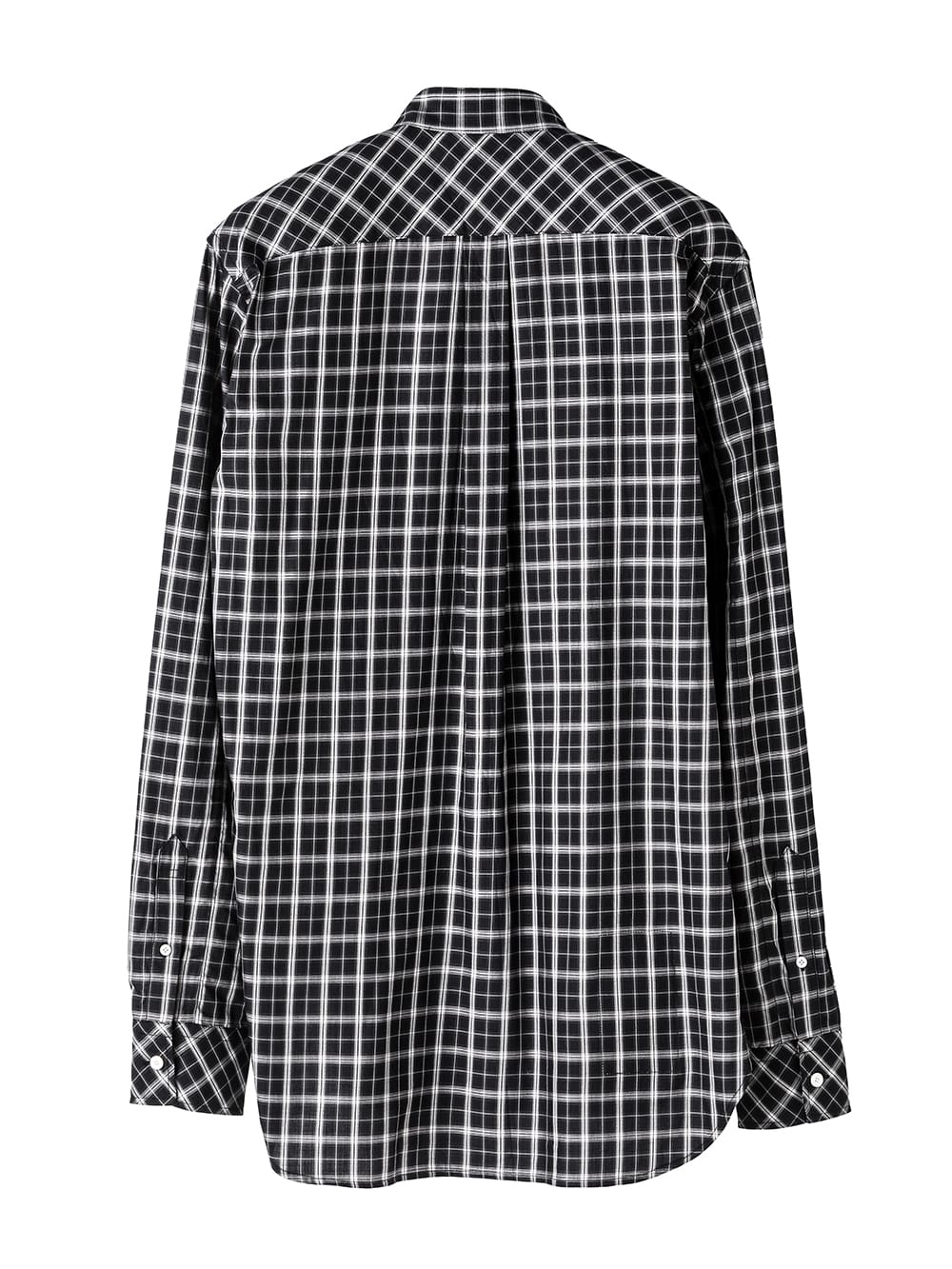 ss.0019AW25-black check ウィングカラーピンタックシャツ The Black