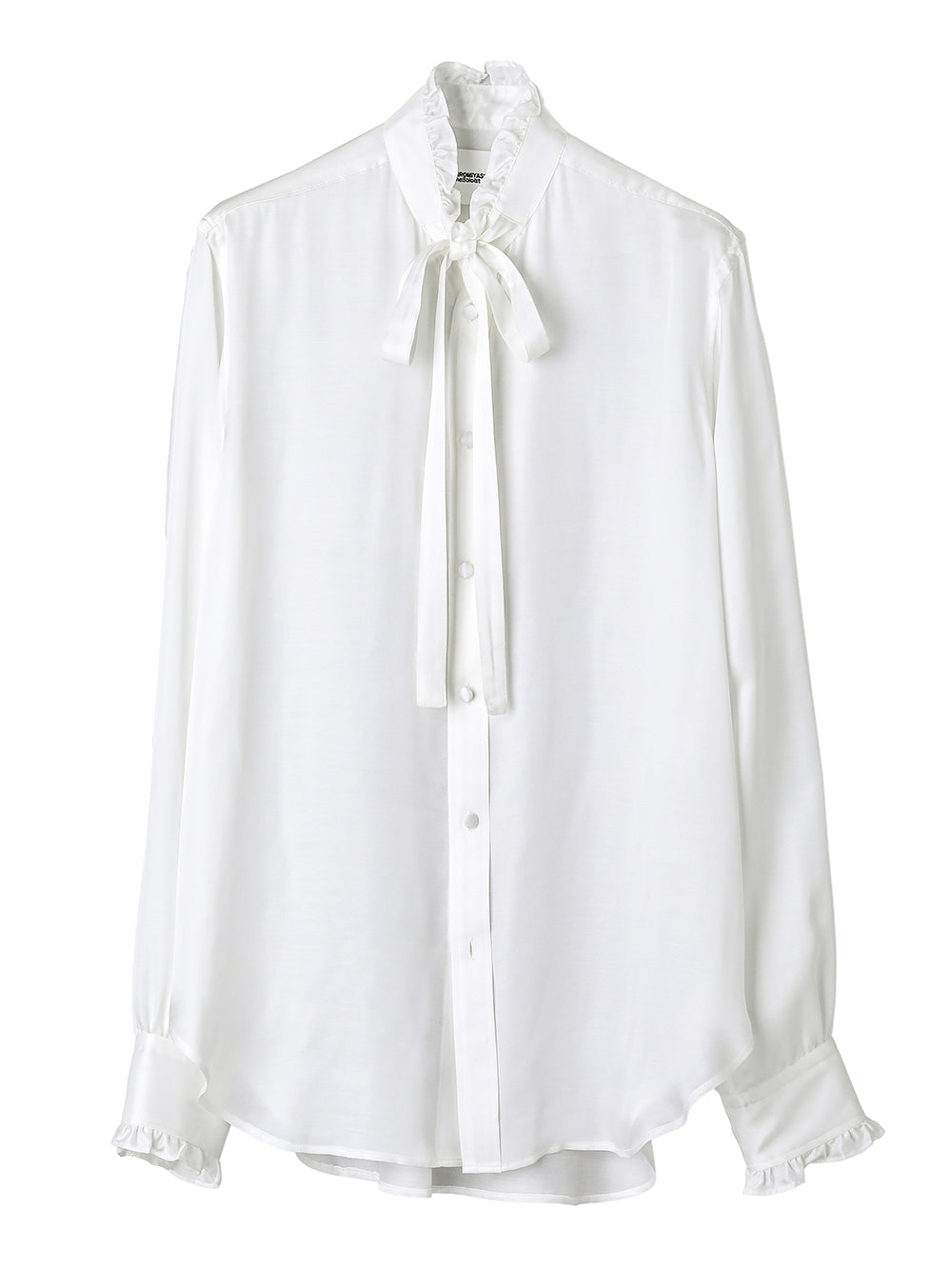 ruffle shirt.