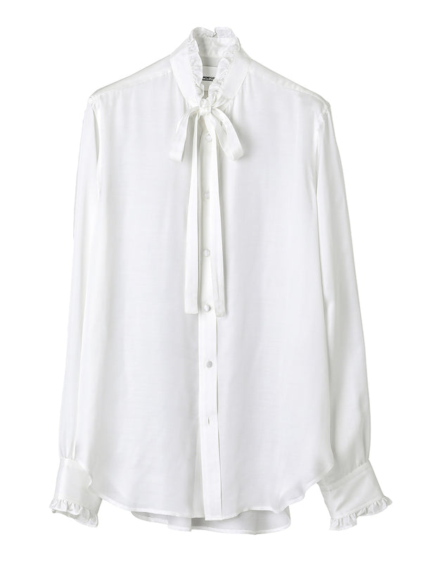 ruffle shirt.