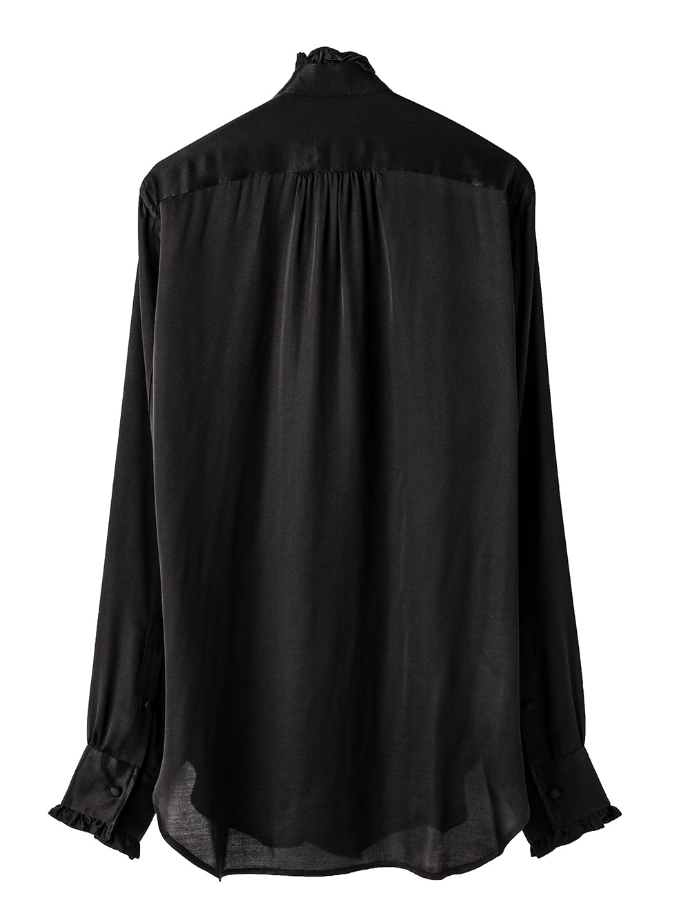ruffle shirt.