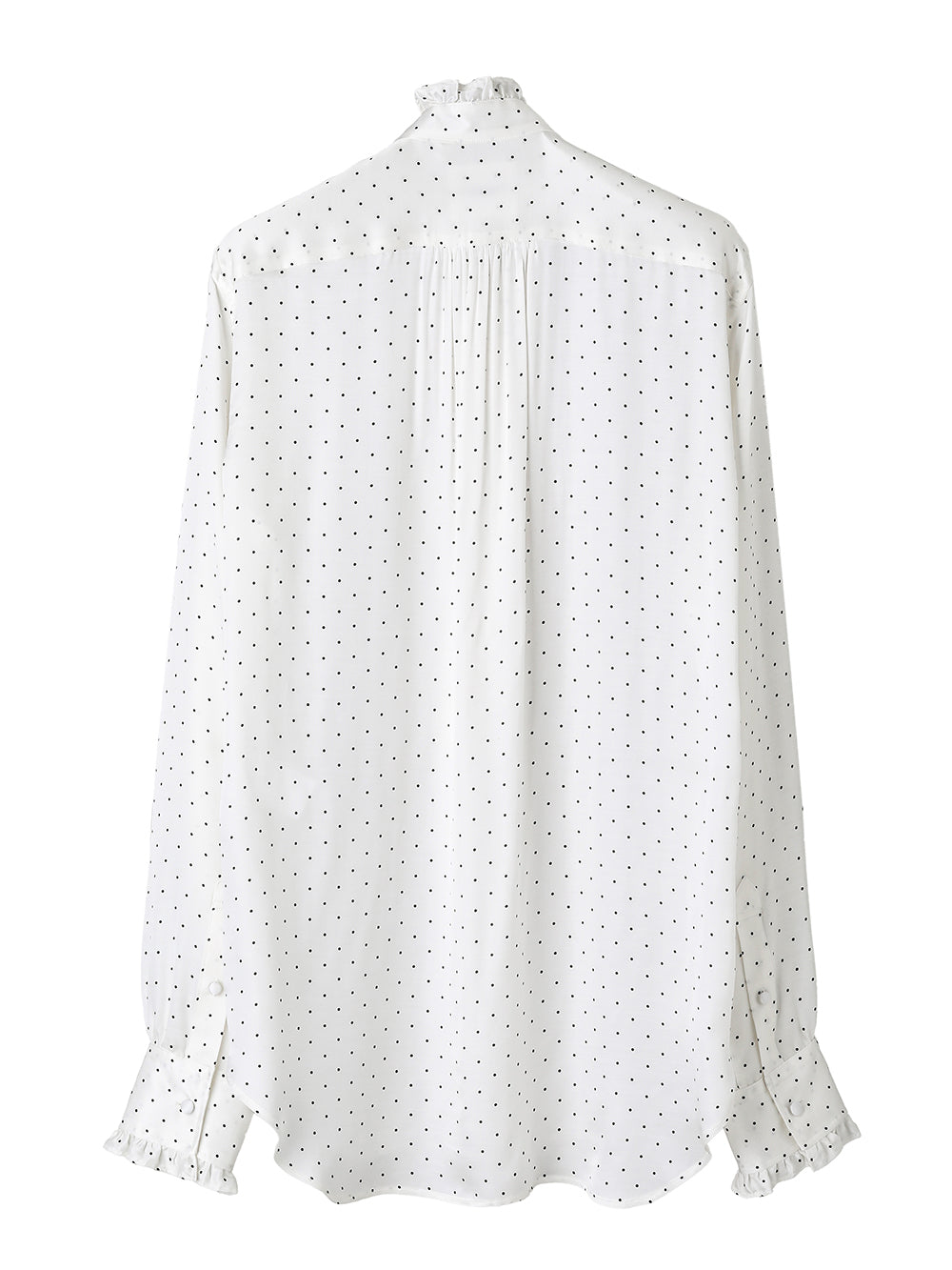 ruffle shirt.