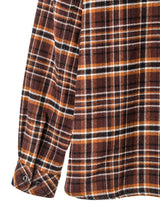 ss.0027AW25-brown ハーフジッププルオーバーワークシャツ The Black