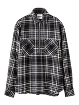 ss.0027AW25-black ハーフジッププルオーバーワークシャツ The Black