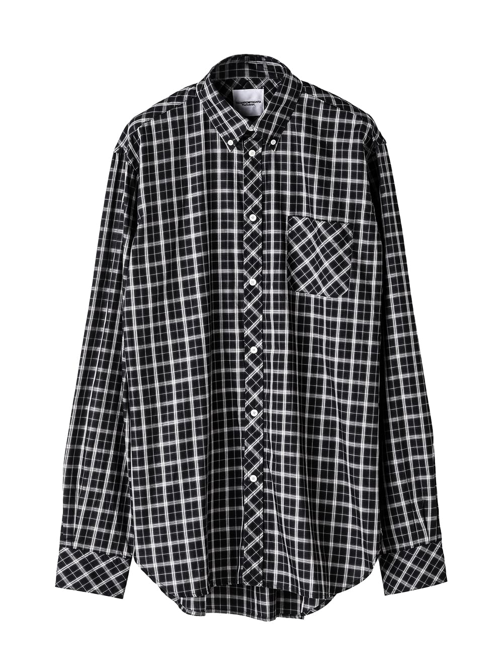 ss.0007AW25-black check ボタンダウンカラーシャツ The Black-and