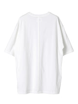 swc.0002AW25-white oversized crew neck S/S T-shirt The Black
