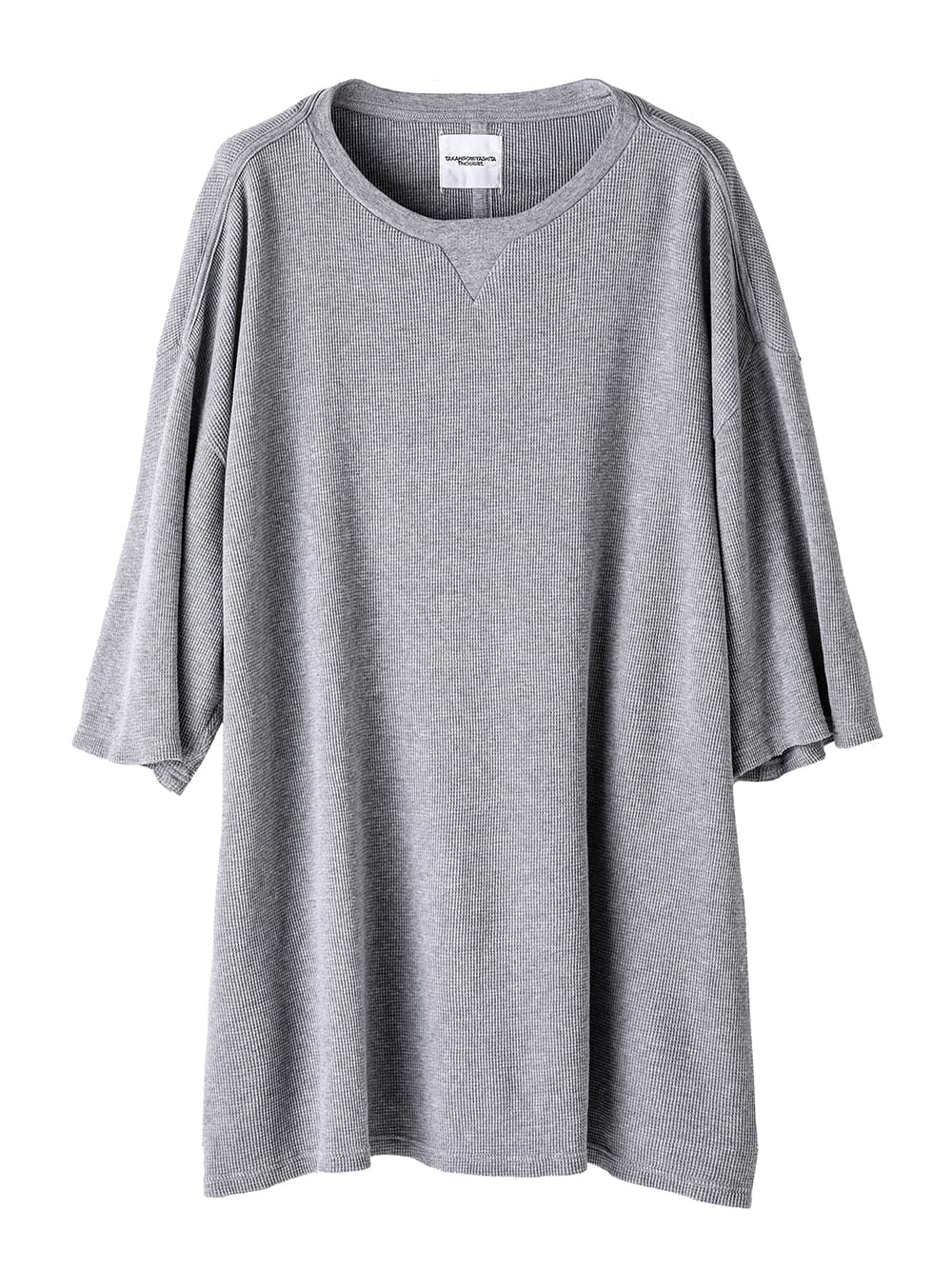 oversized thermal crew neck S/S T-shirt 