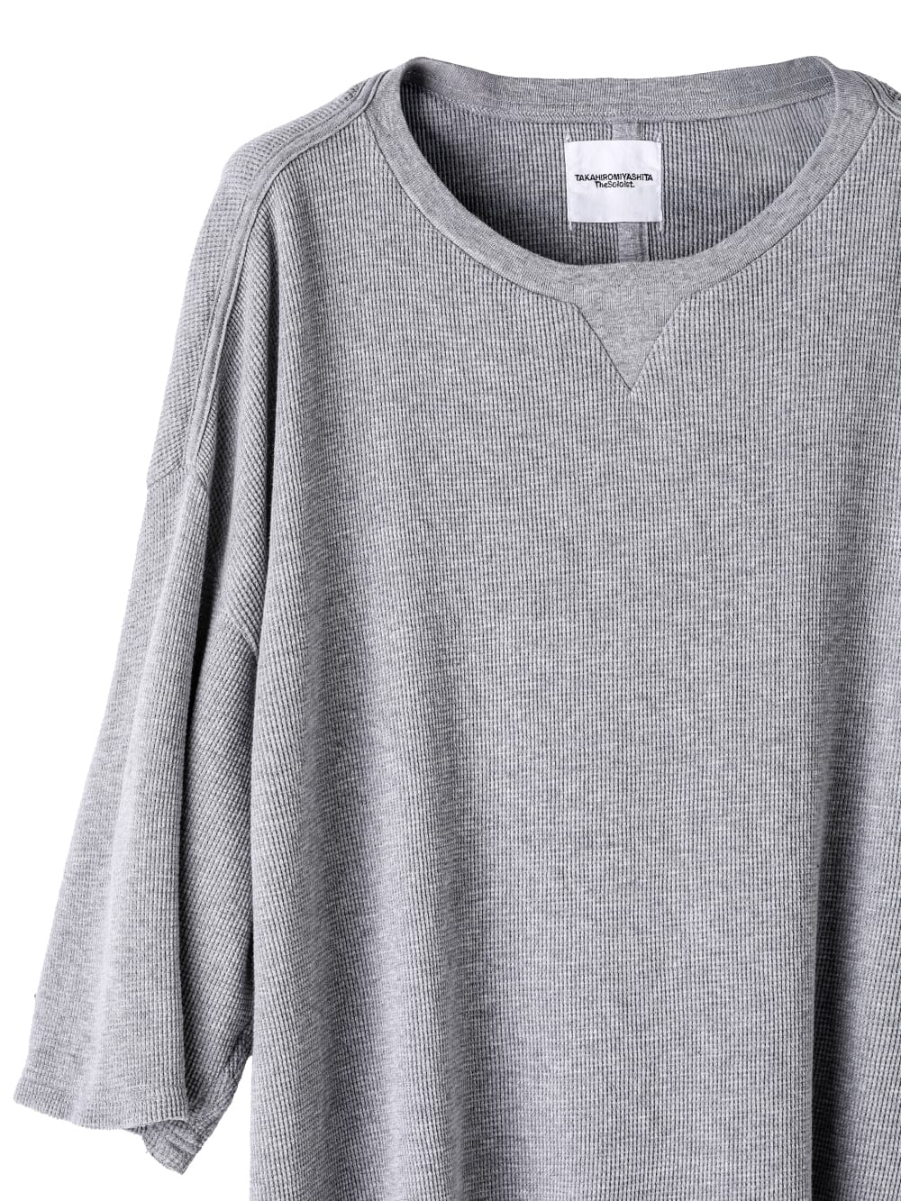 oversized thermal crew neck S/S T-shirt 