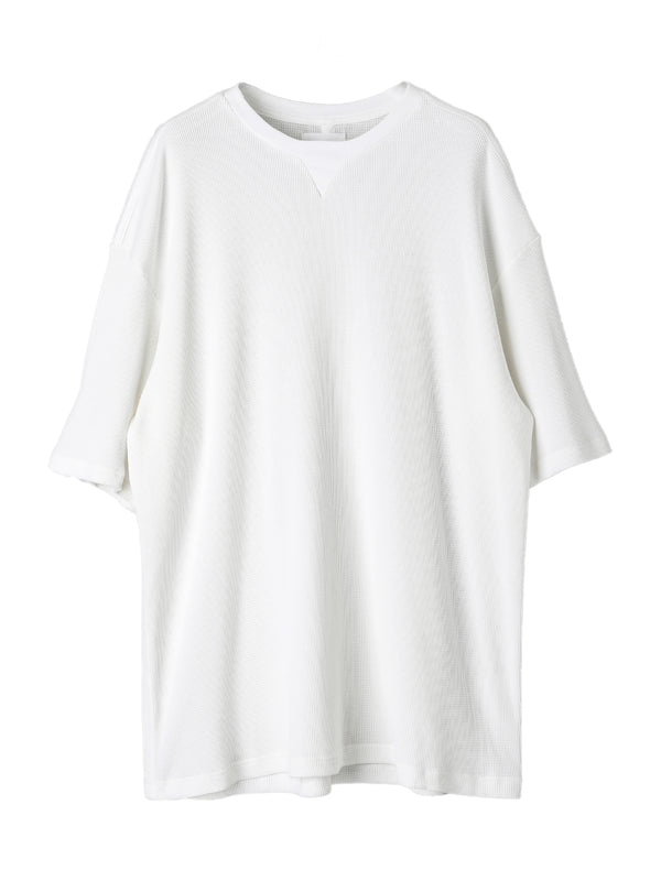 oversized thermal crew neck S/S T-shirt 