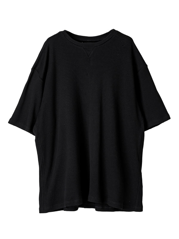 oversized thermal crew neck S/S T-shirt 