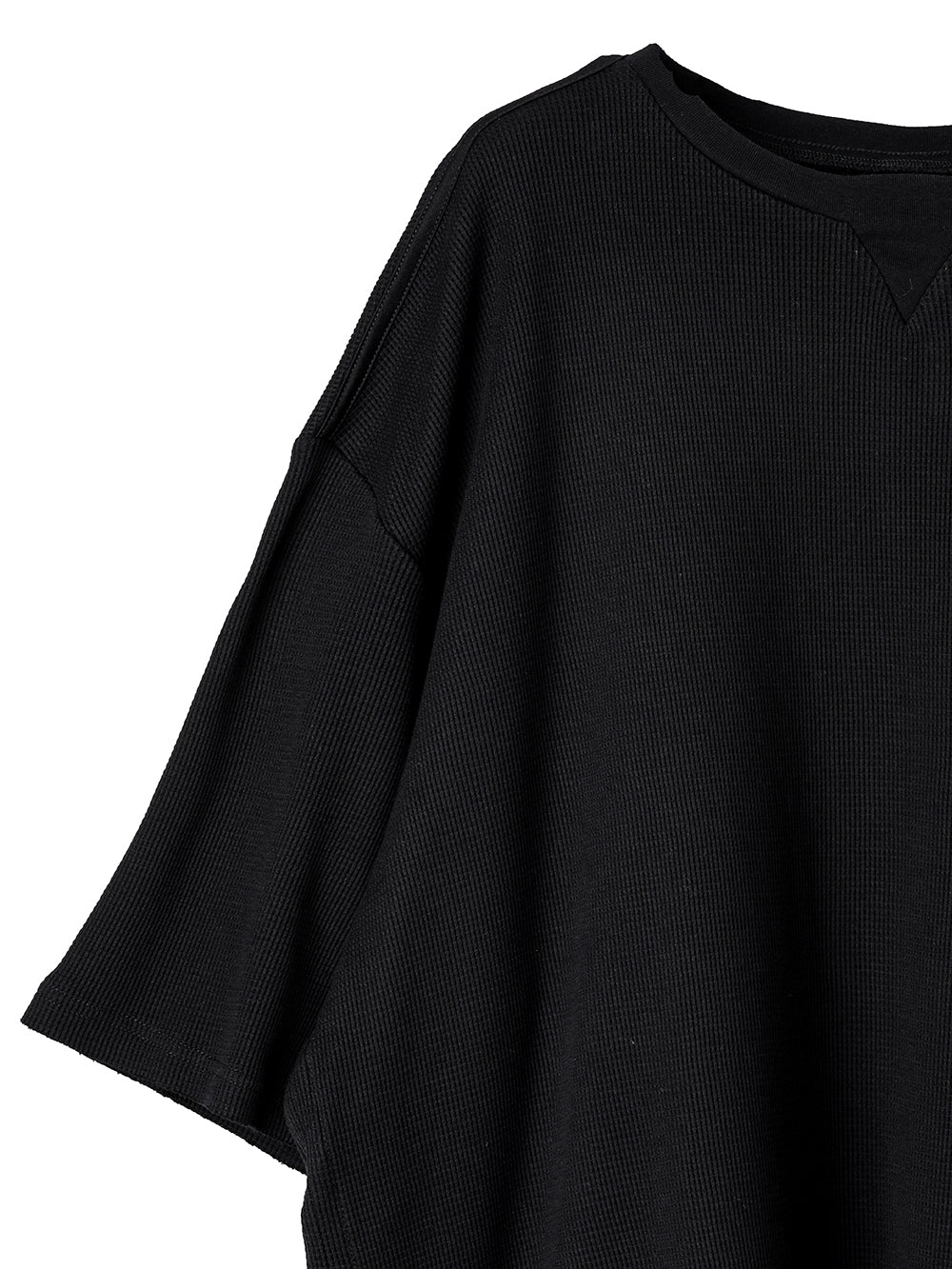 oversized thermal crew neck S/S T-shirt 