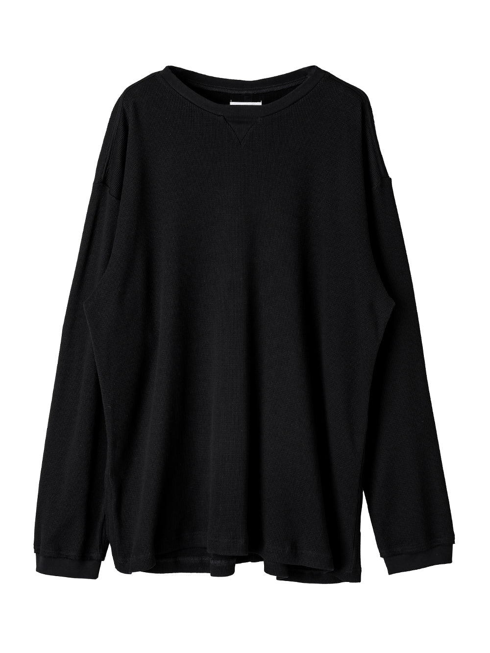 oversized thermal crew neck L/S T-shirt 
