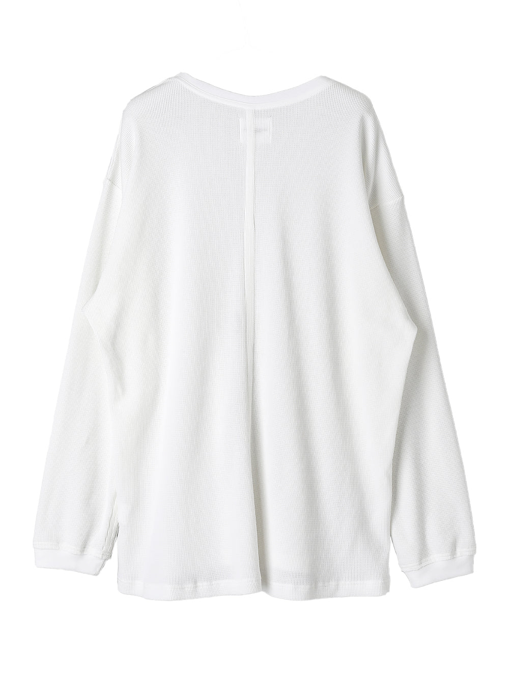 oversized thermal crew neck L/S T-shirt 