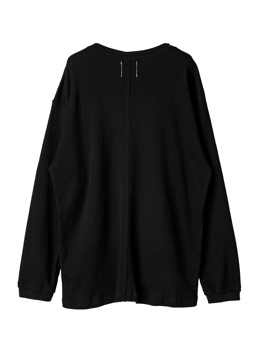 oversized thermal crew neck L/S T-shirt 