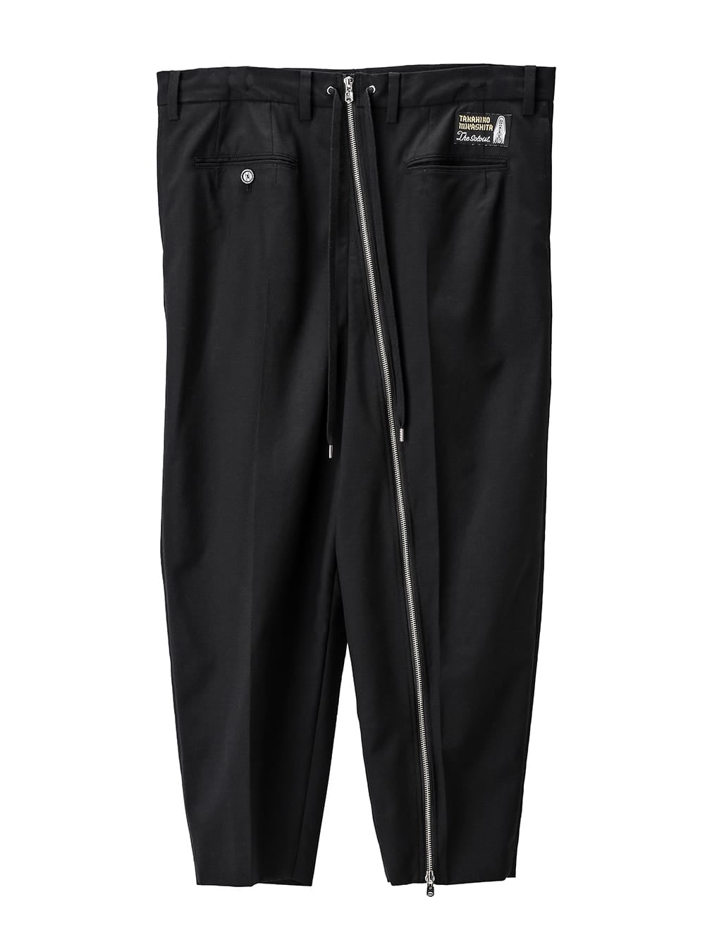 new reverse cropped baggy zipper pant.(solid)