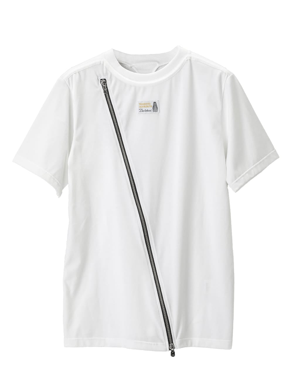 New Two-Way Zip Reverse Short Sleeve Tee (Jersey)(Solid)