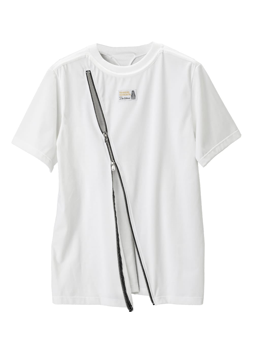 New Two-Way Zip Reverse Short Sleeve Tee (Jersey)(Solid)