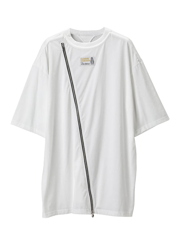 new two-way zip reverse oversized s/s t.(Jersey)(solid)
