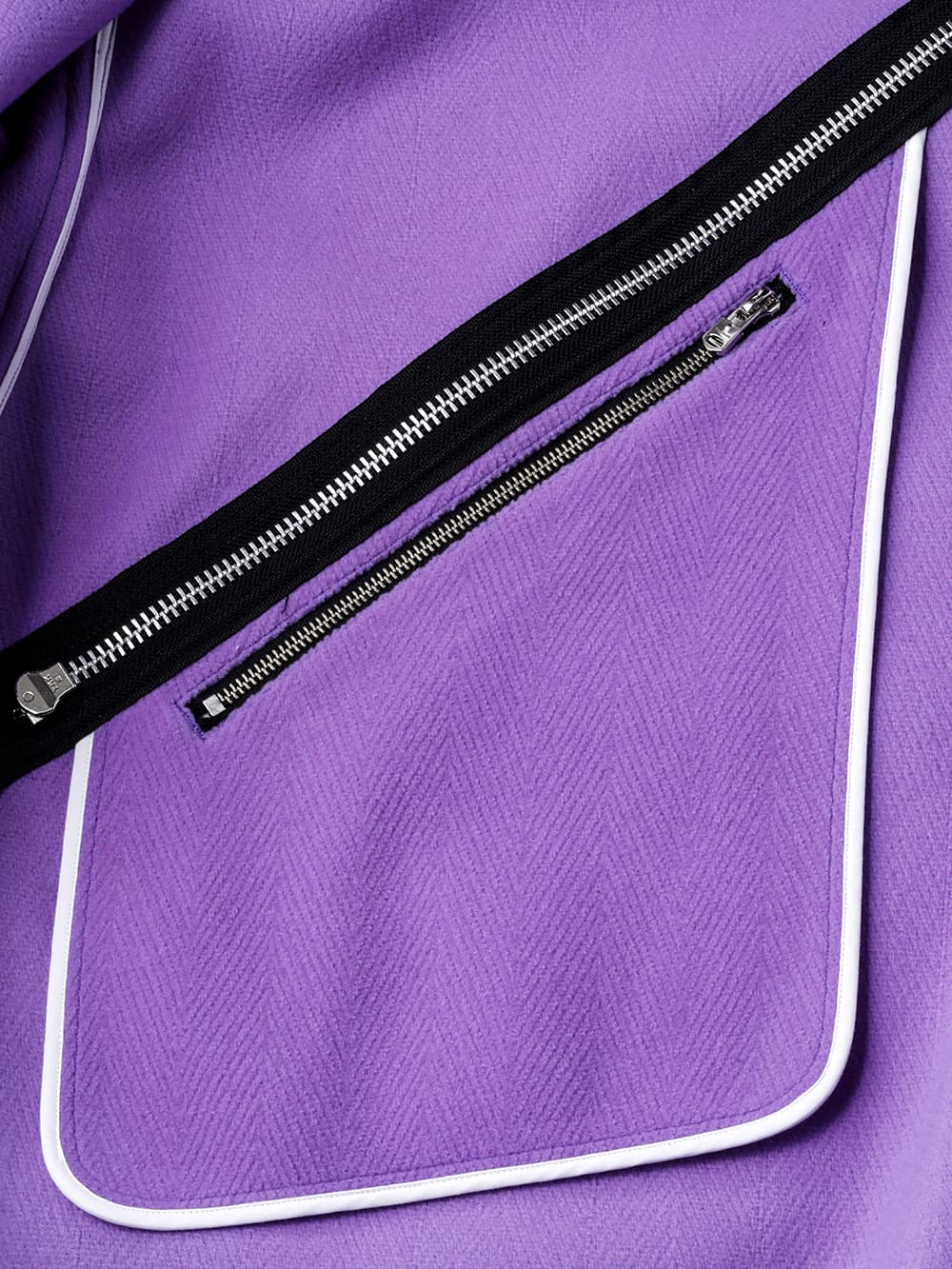 sj.0011AW22_purple double zip balloon shaped duffle coat 