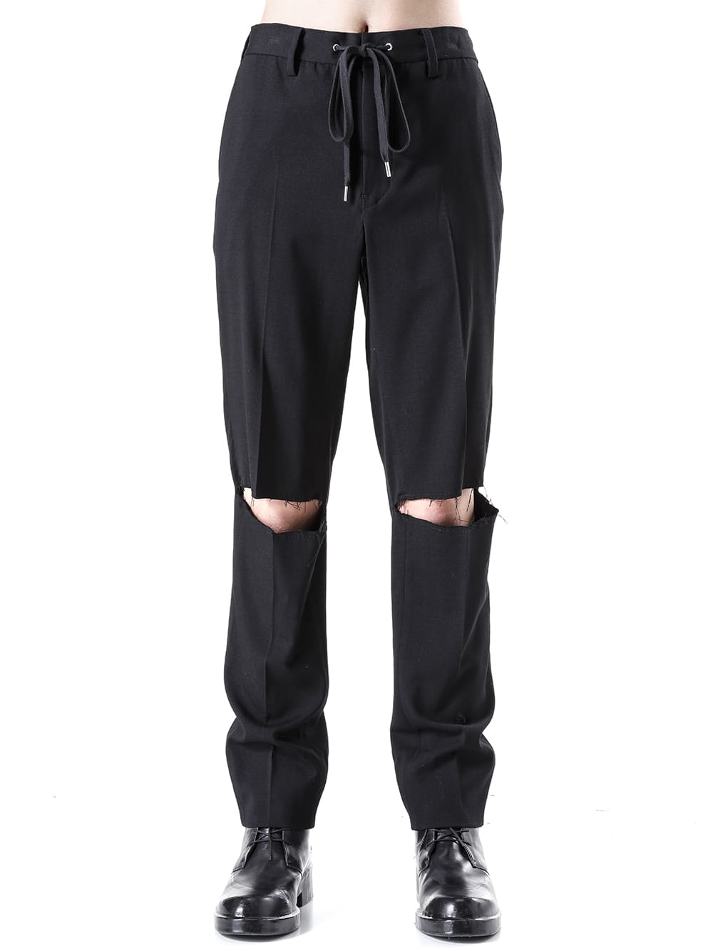 two-way plain front pants