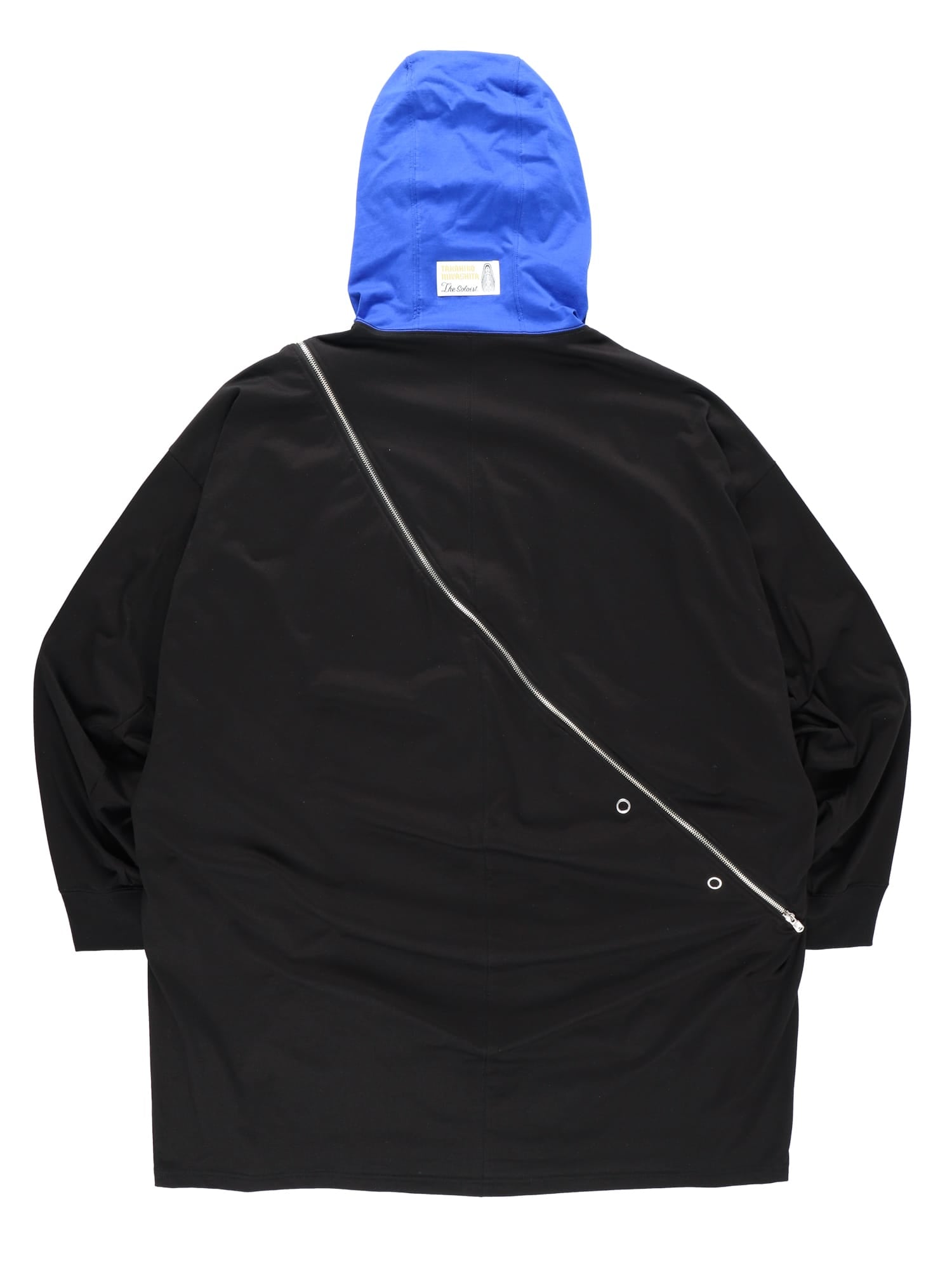 Double Zip Balloon Shaped Balaclava Neck Shirt