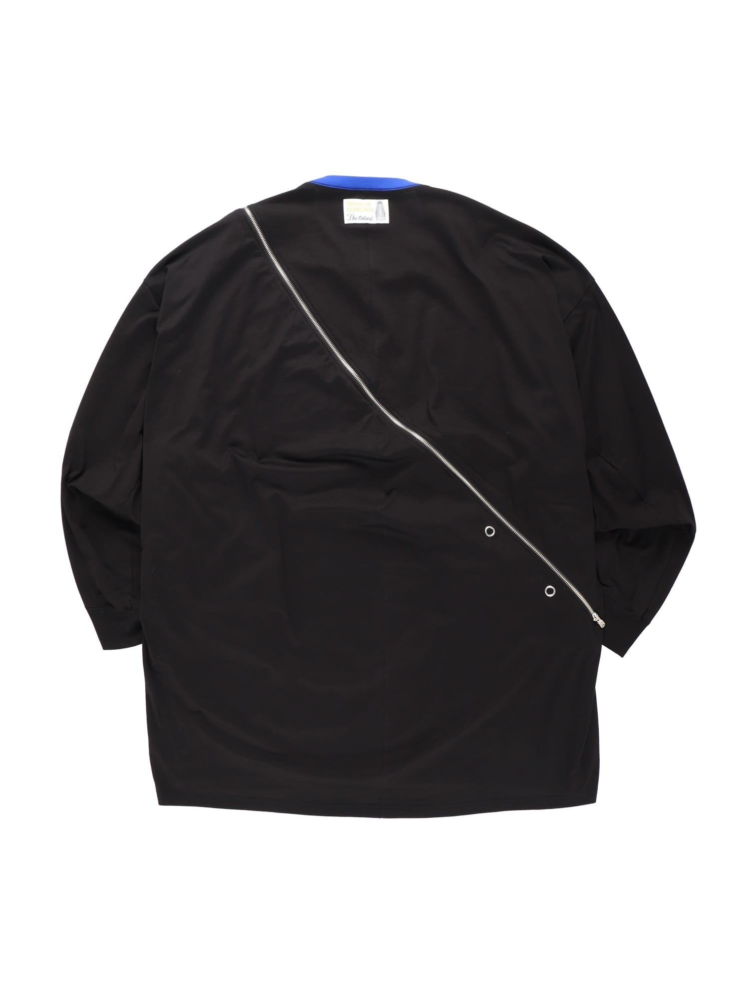 Double Zip Balloon Shaped Pocket Long Sleeve Tee