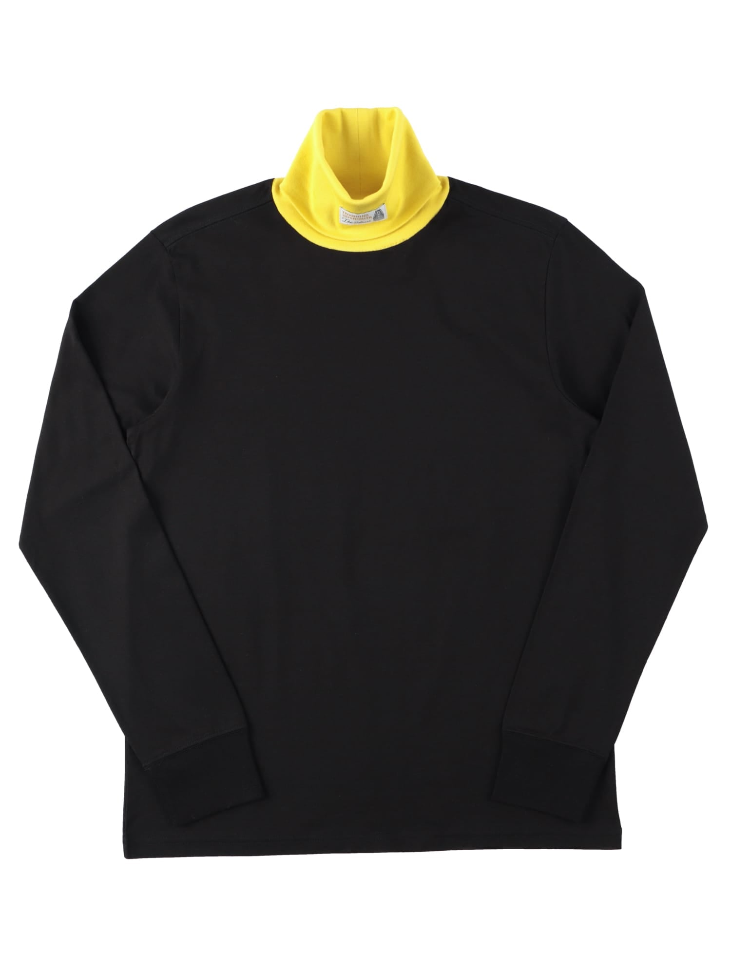 sc.0010AW22_blackxyellow turtleneck long sleeve tee
