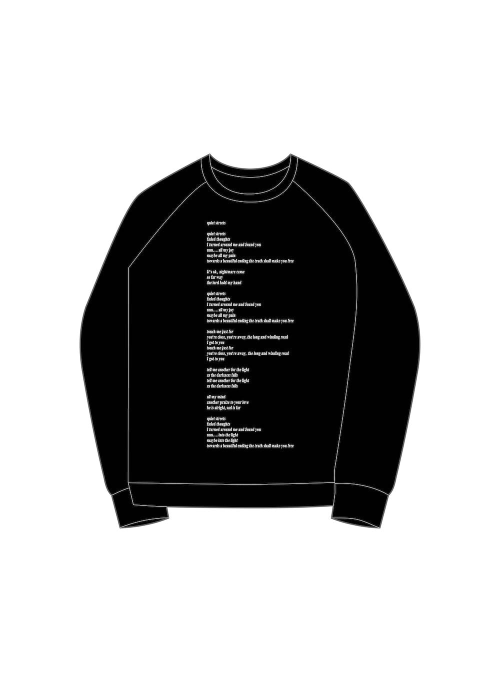 quiet streets. (oversized crew neck sweatshirt)