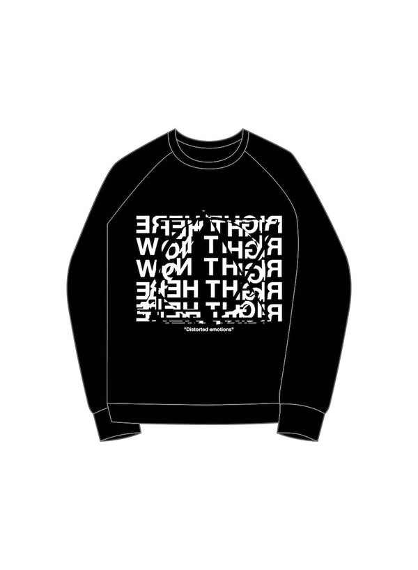 right here right now (Oversized crew neck sweatshirt)