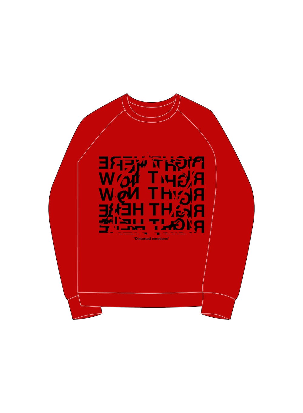 right here right now (Oversized crew neck sweatshirt)