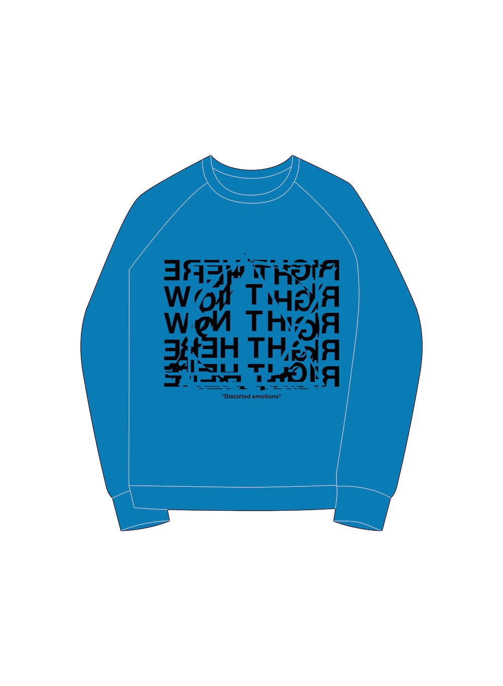 right here right now (Oversized crew neck sweatshirt)