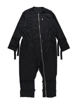CAMPHOR WOOD ブラックオーバーオール S 3pockets wide coverall denim jacket / 3ポケットワイド