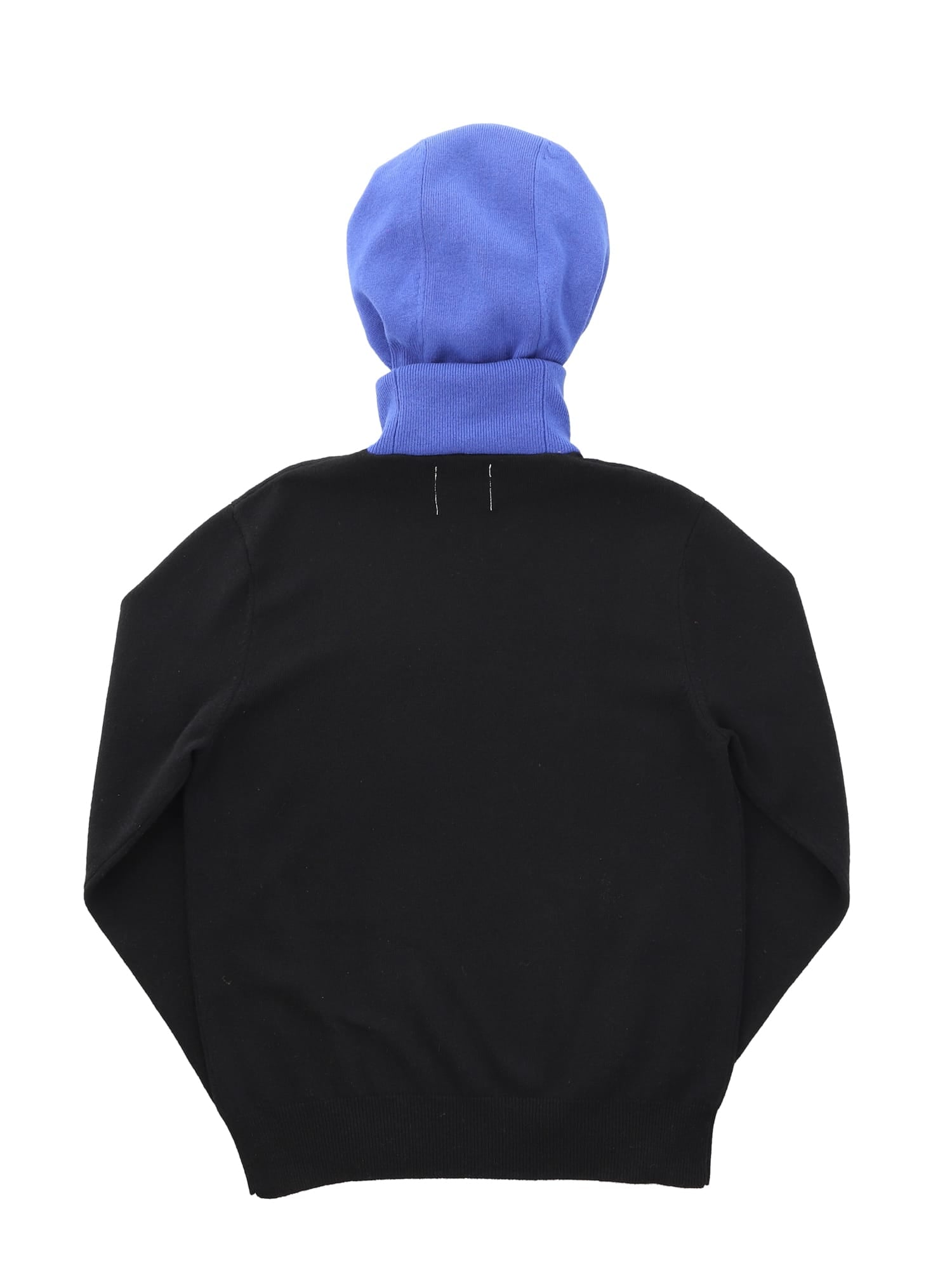 sk.0006AW22_blackxblue balaclava turtle neck sweater. TheSoloist