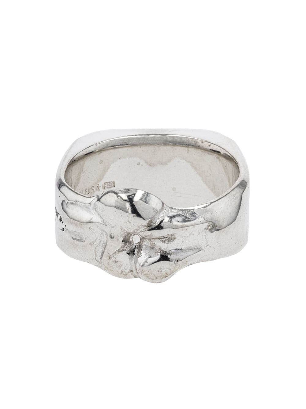 Bone shaped signet ring-M