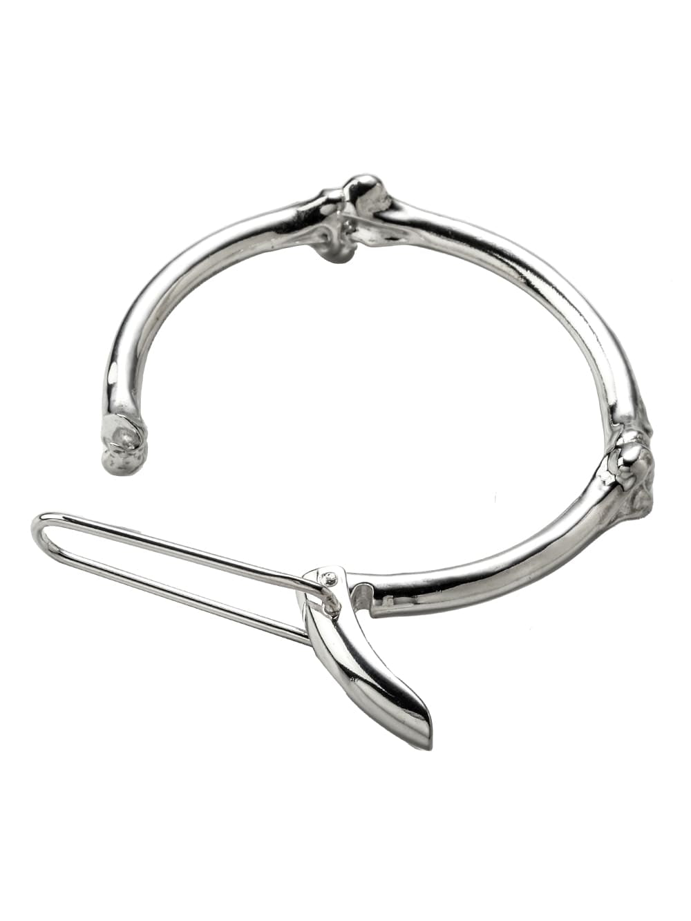 Bone Shaped Clip Cuff - L