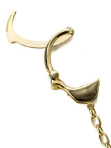 sa.0025SS23_gold Bone shaped hand cuff bracelet-L- judb 2023SS