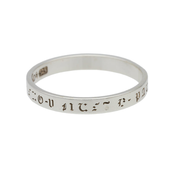 morse code band ring. (THE SHOW MUST BE PAUSED.)