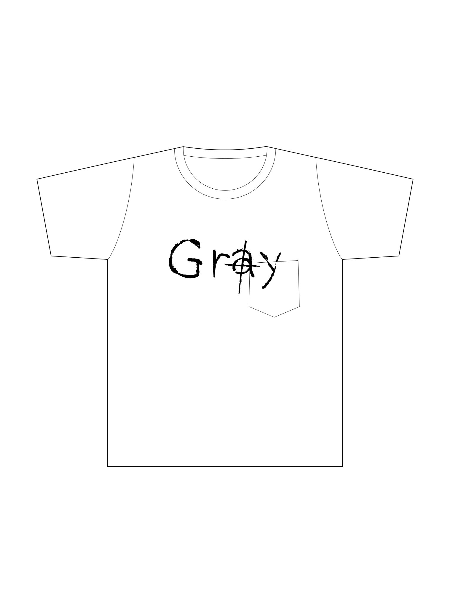 gray.(s/s pocket tee)