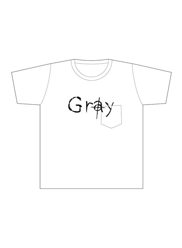 gray.(oversized s/s pocket tee)