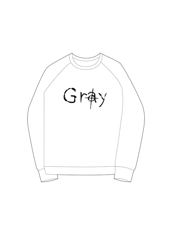 gray.(oversized crew neck sweatshirt)