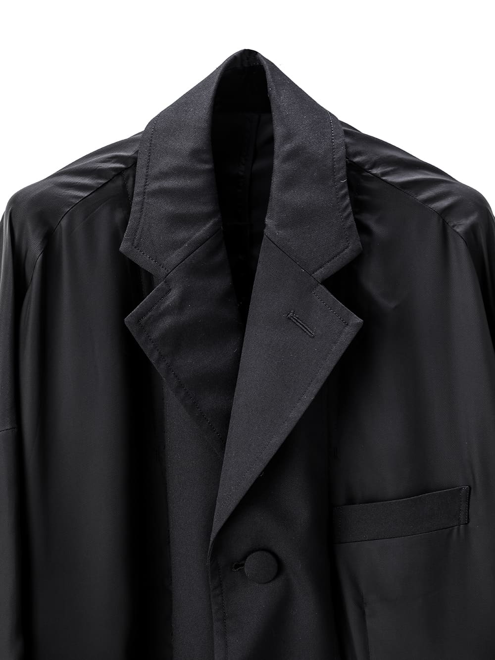 balloon shaped insideout notched lapel jacket.(solid)